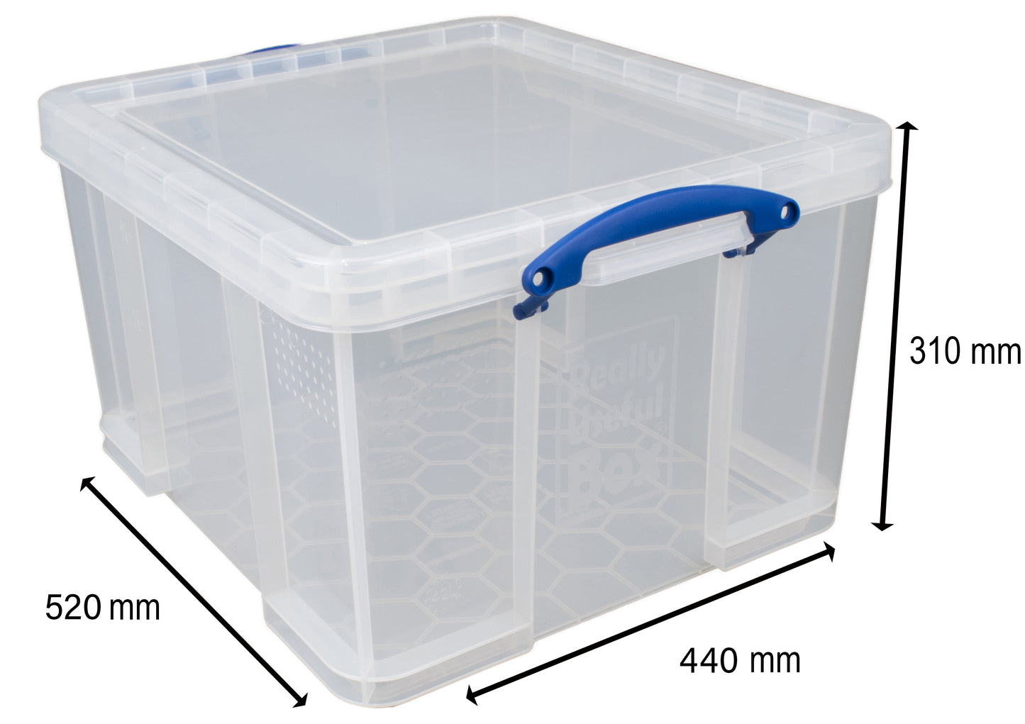 42 Litre Clear Box with 10 Foolscap Suspension Files Included