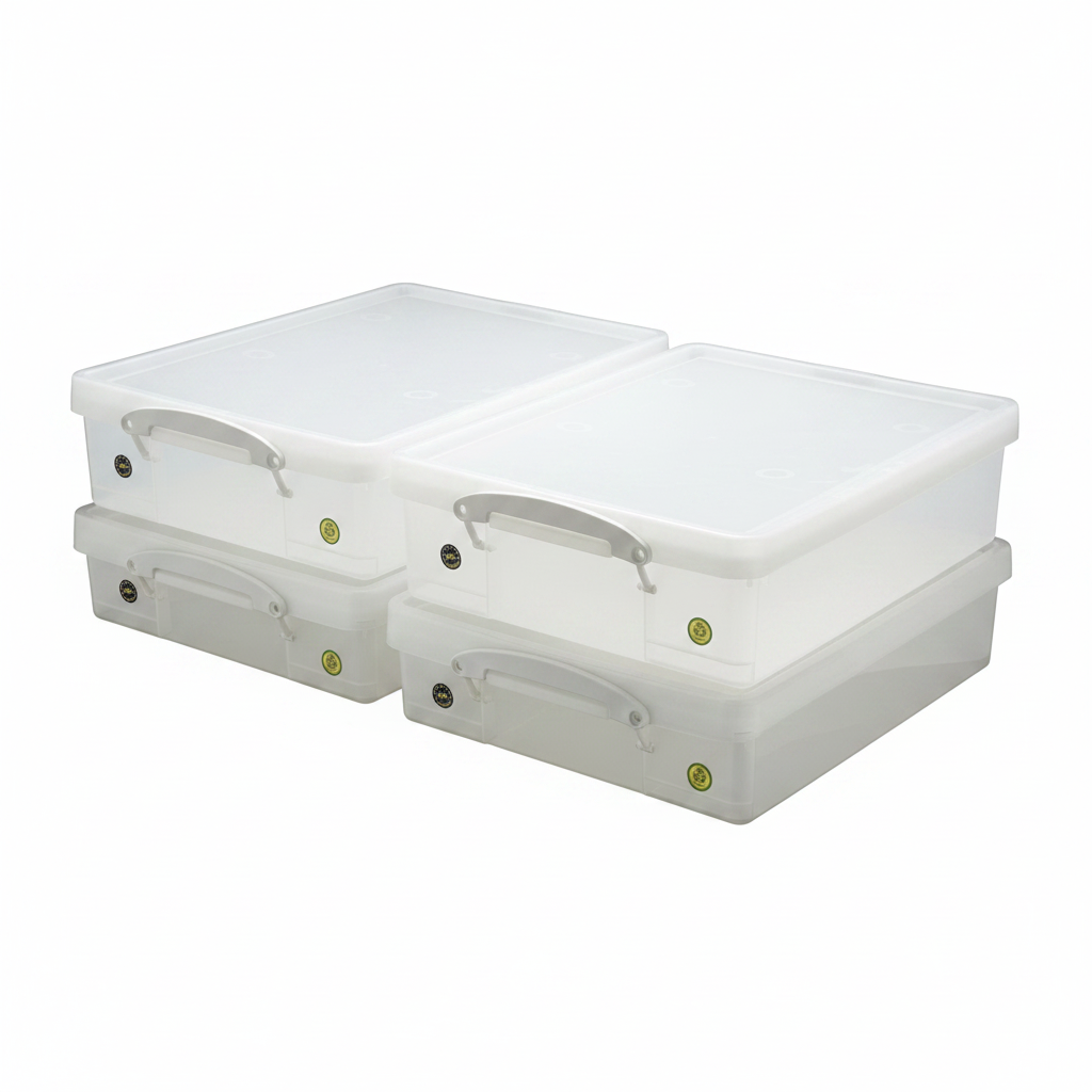 10 Litre Extra Strong Really Useful Box (White) - Pack of 4 boxes