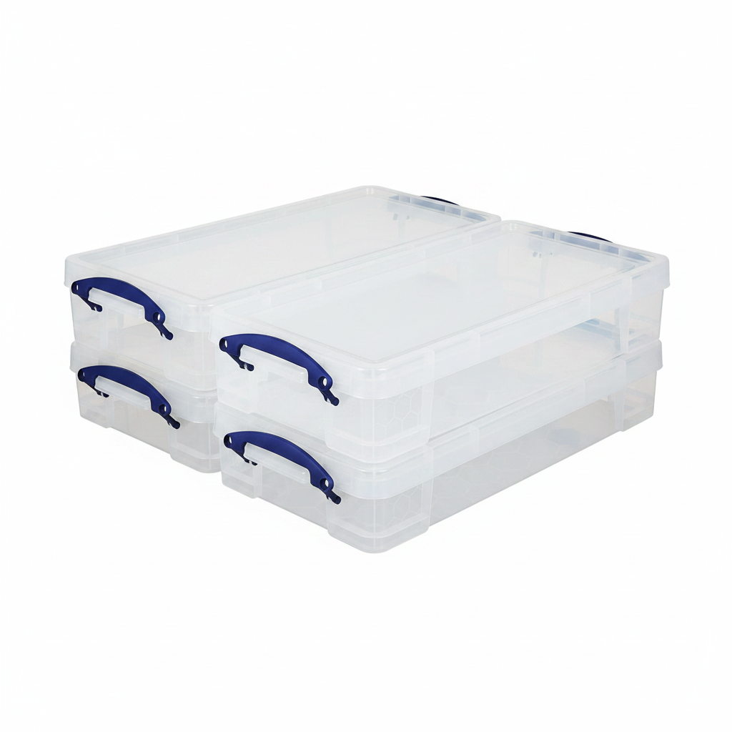 11 Litre Clear Really Useful Box - Pack of 4 boxes