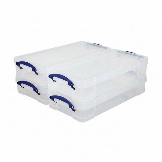 11 Litre Clear Really Useful Box - Pack of 4 boxes