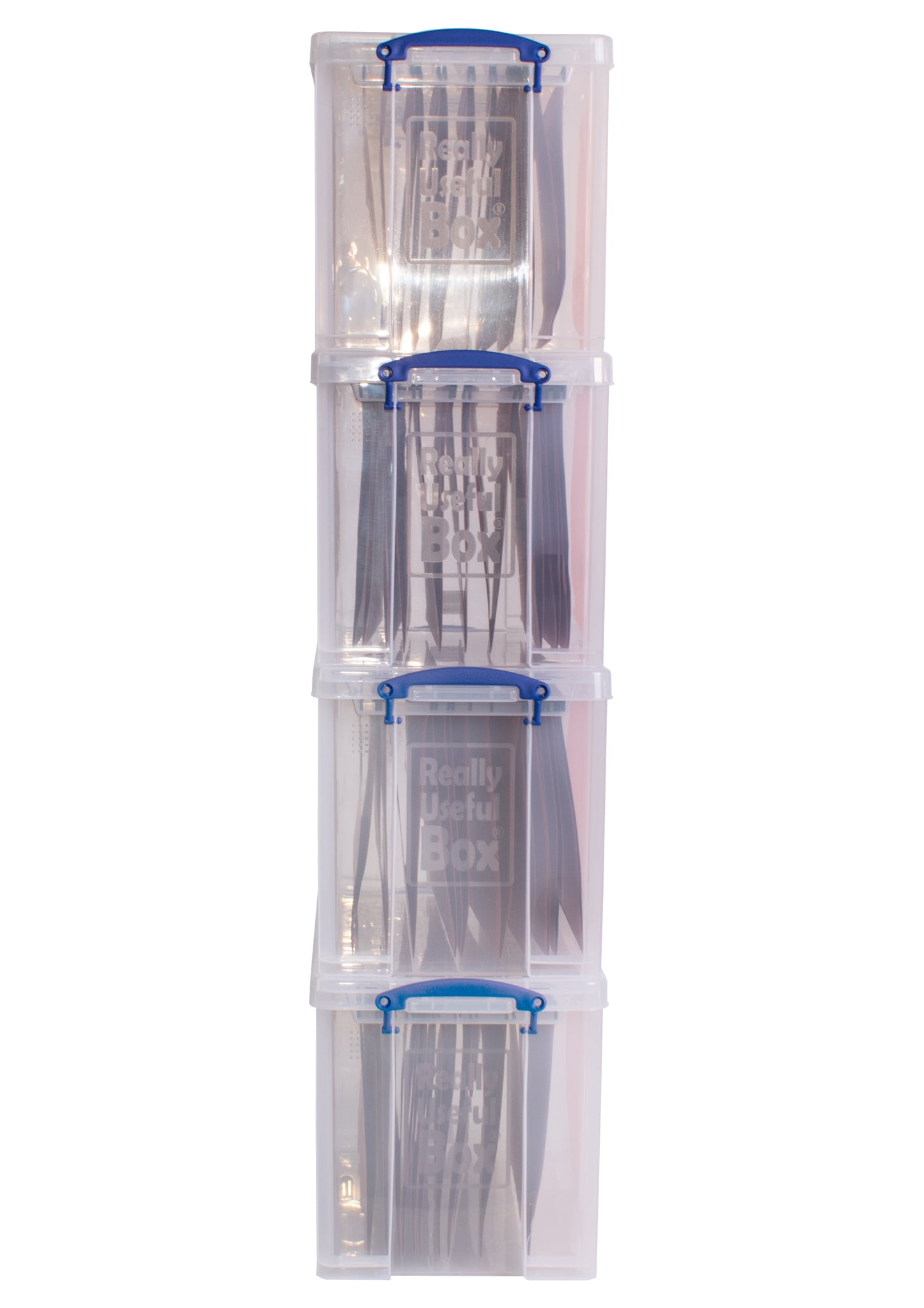 24 Litre Clear Box with 5 Foolscap Files Included
