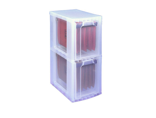 Storage Tower with 2x25 Litre Clear Drawers by Really Useful Boxes