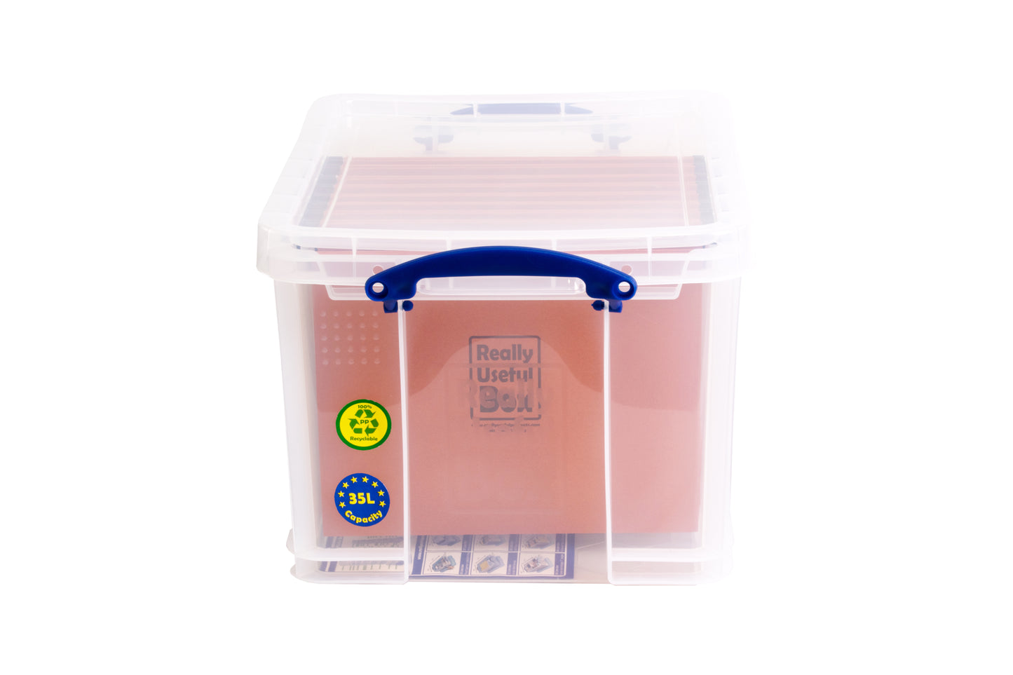 35 Litre Clear Box with 10 x A4 Suspension Files Included