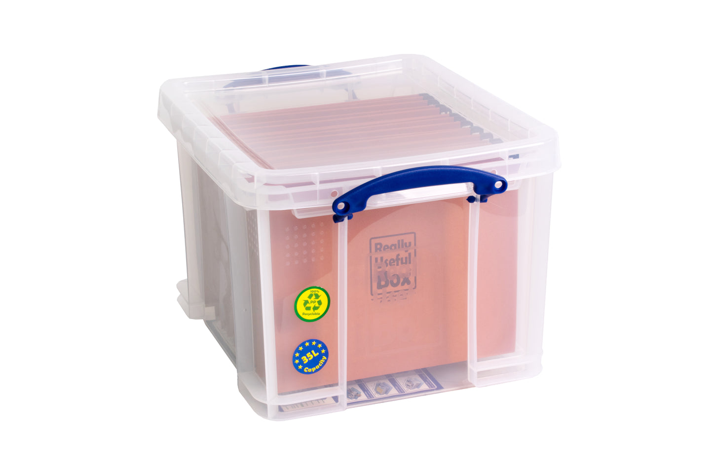 35 Litre Clear Box with 10 x A4 Suspension Files Included