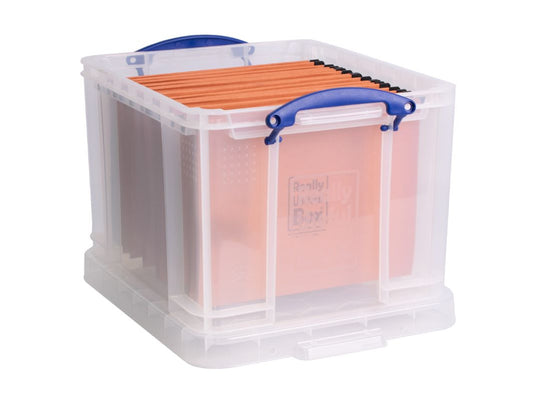 35 Litre Clear Box with 10 x A4 Suspension Files Included