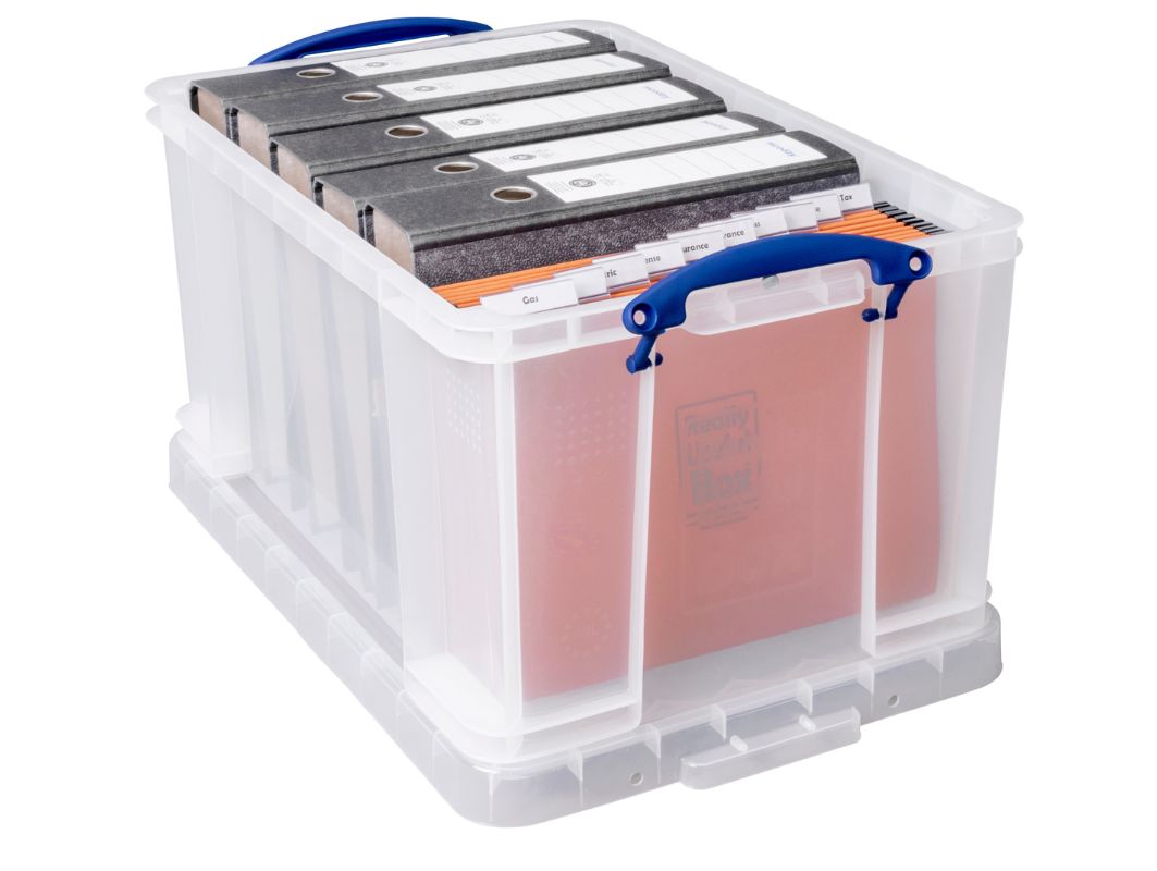 48 Litre Clear Box with 20 x A4 Suspension Files Included