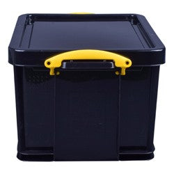 Small Strong Container Box 35 Litre Extra Strong Really Useful Box (Black) – Really Useful Boxes ...