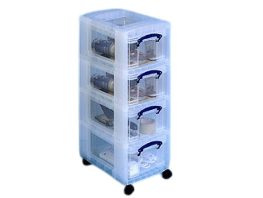 Storage Tower with 4x9 Litre Clear Boxes